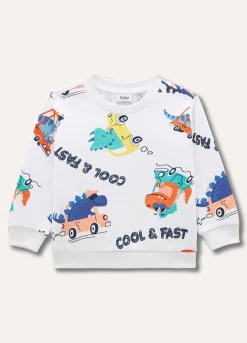 Blukids Felpa in puro cotone stampato neonato- Felpe