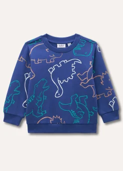 Blukids Felpa in puro cotone stampato neonato- Felpe