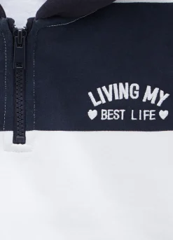 Blukids Felpa rigata cropped ragazza- Felpe