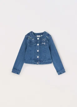Blukids Giacca in denim di cotone stretch bambina- Giubbotti E Piumini