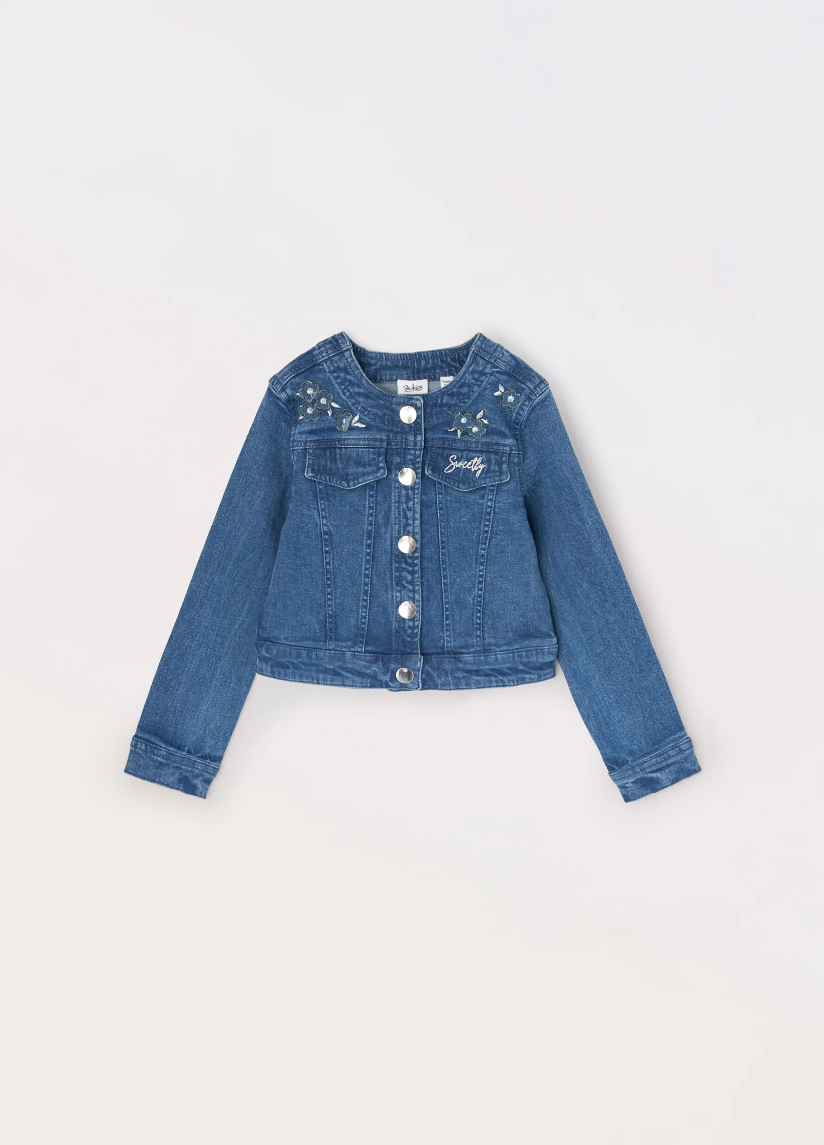 Blukids Giacca in denim di cotone stretch bambina- Giubbotti E Piumini