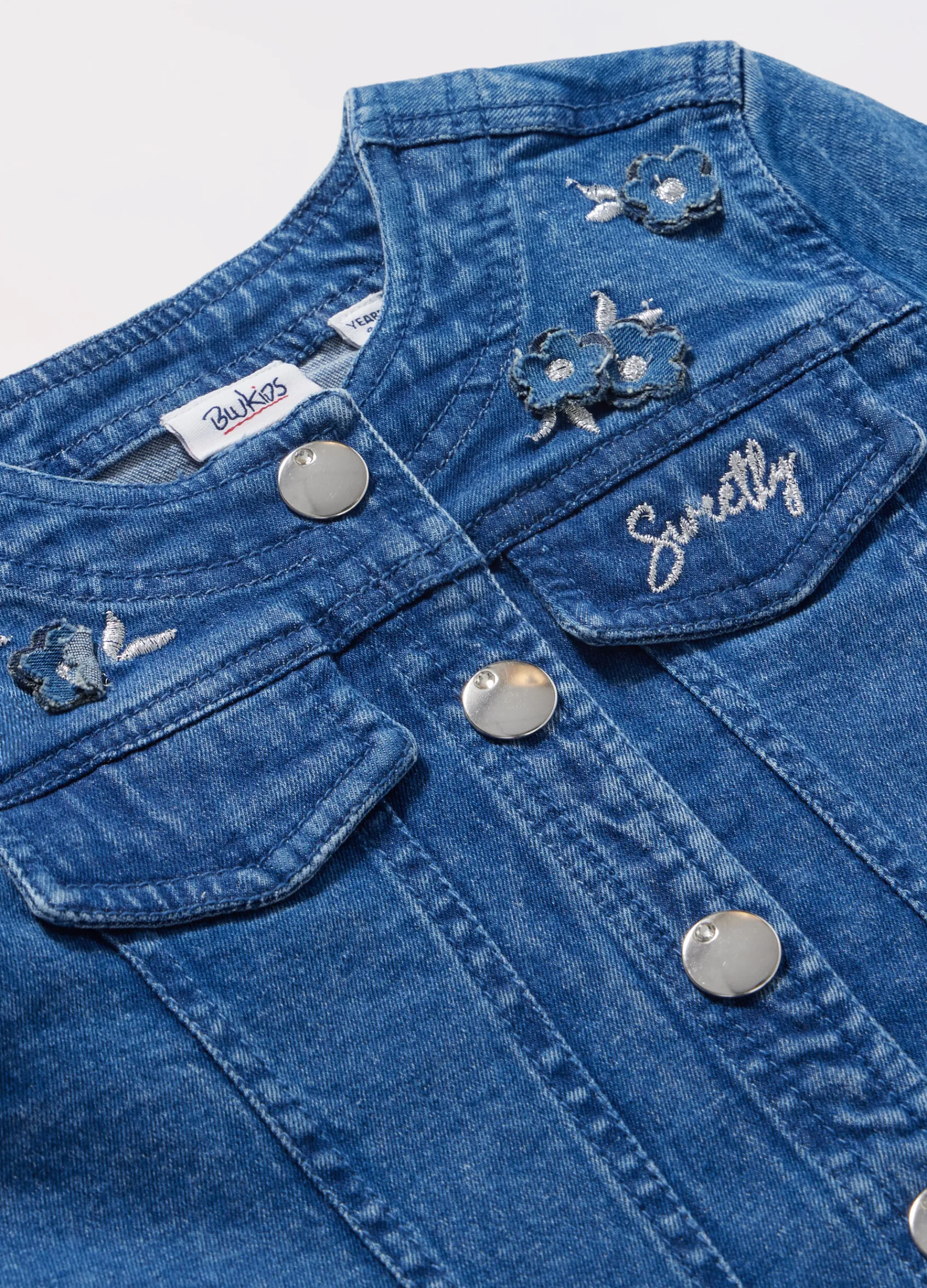Blukids Giacca in denim di cotone stretch bambina- Giubbotti E Piumini