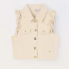 Blukids Gilet in denim di puro cotone bambina- Giubbotti E Piumini