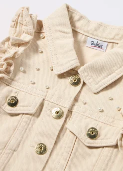 Blukids Gilet in denim di puro cotone bambina- Giubbotti E Piumini