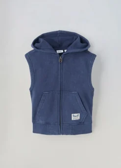 Blukids Gilet in puro cotone con cappuccio bambino-Bambino Felpe
