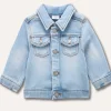 Blukids Giubbino in french terry denim neonato- Cappotti E Giubbotti