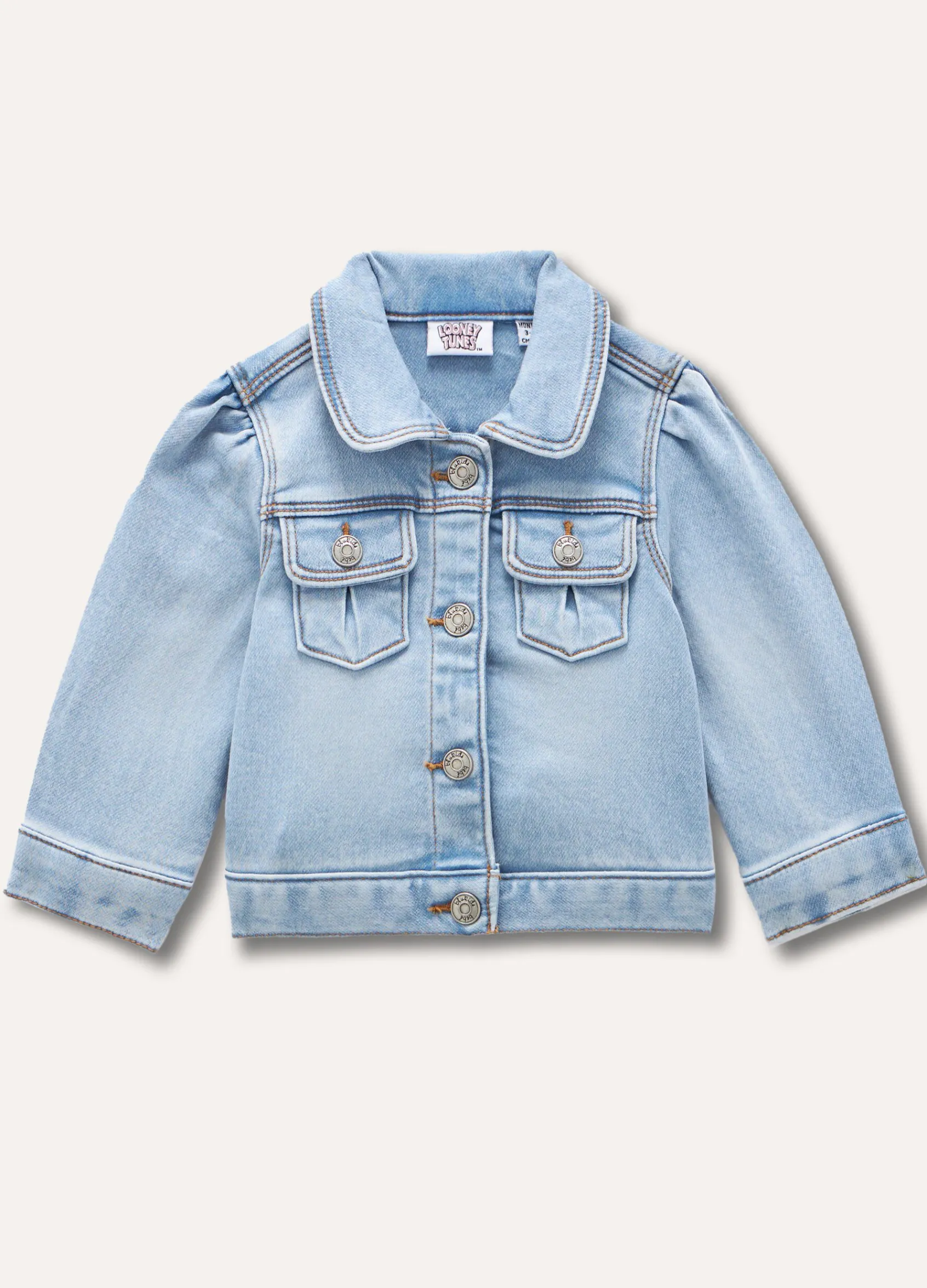 Blukids Giubbino in french terry denim neonata- Cappotti E Giubbotti