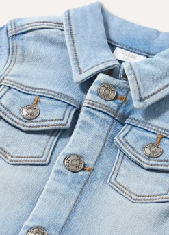 Blukids Giubbino in french terry denim neonato- Cappotti E Giubbotti
