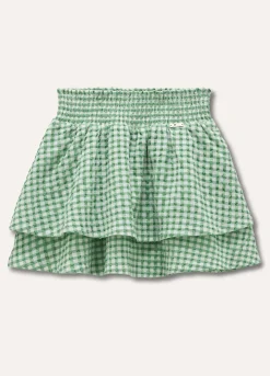 Blukids Gonna a balze con punto smock bambina- Gonne