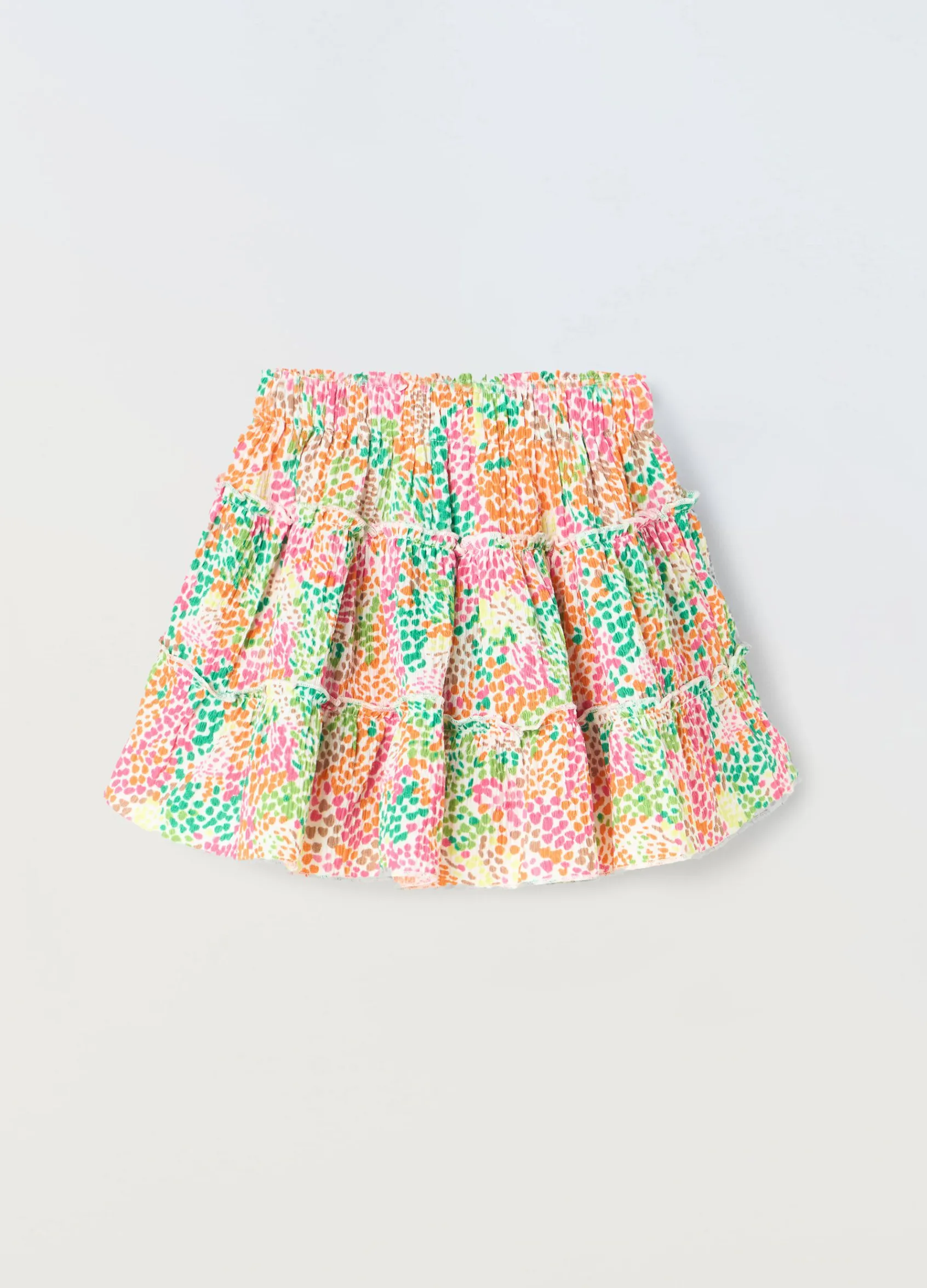 Blukids Gonna a balze con stampa bambina- Gonne