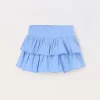 Blukids Gonna a balze in cotone stretch bambina- Gonne