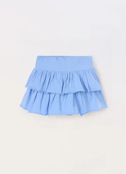 Blukids Gonna a balze in cotone stretch bambina- Gonne