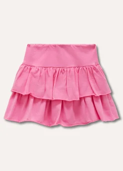 Blukids Gonna a balze in cotone stretch bambina- Gonne