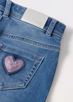 Blukids Gonna in denim di misto cotone bambina- Gonne