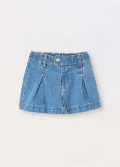 Blukids Gonna in denim di puro cotone neonata- Gonne