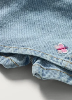 Blukids Gonna in denim di puro cotone neonata- Gonne