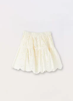Blukids Gonna in puro cotone sangallo bambina- Gonne