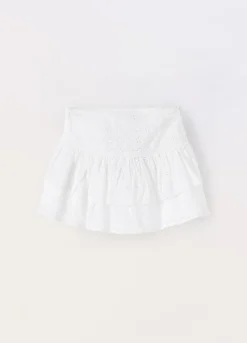 Blukids Gonna in puro cotone sangallo ragazza- Gonne