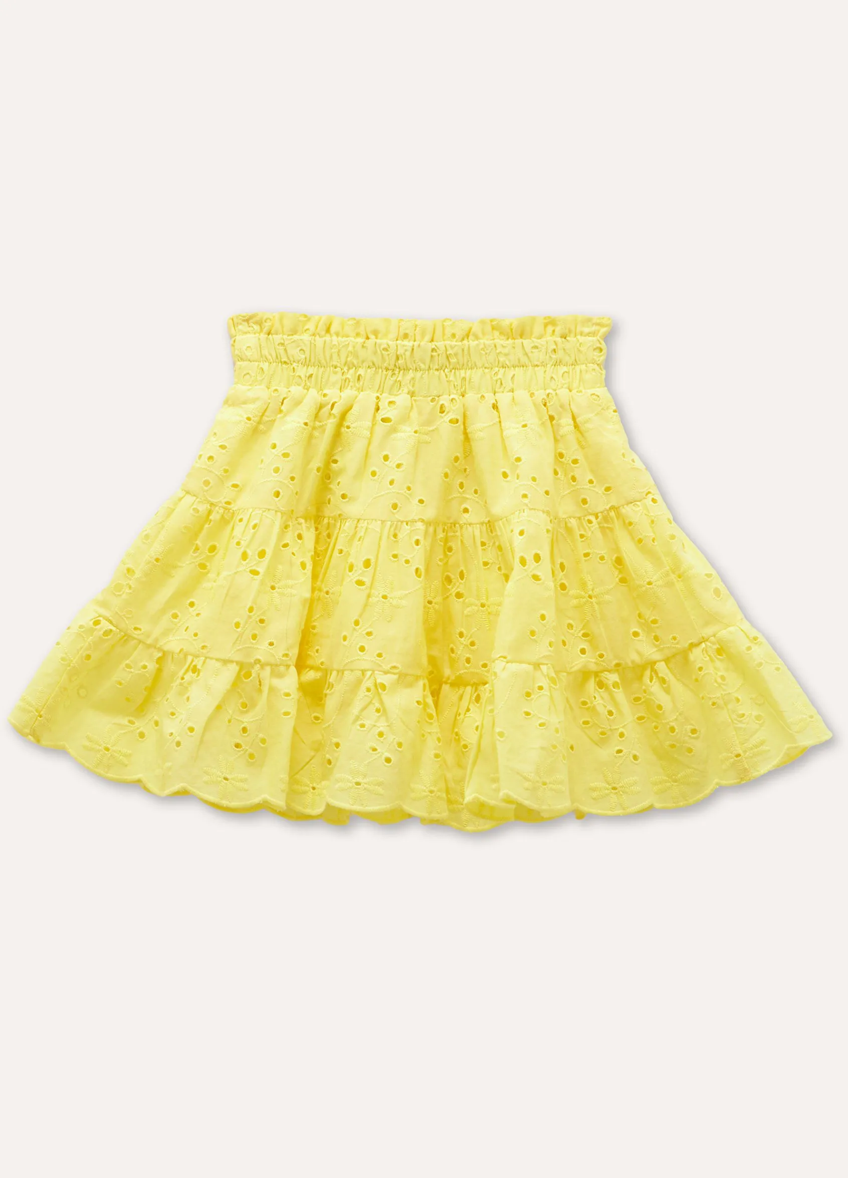 Blukids Gonna in puro cotone sangallo bambina- Gonne