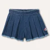 Blukids Gonna pantaloncino in denim plissé neonata- Gonne