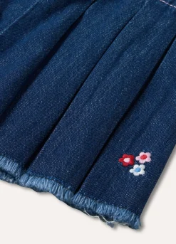 Blukids Gonna pantaloncino in denim plissé neonata- Gonne