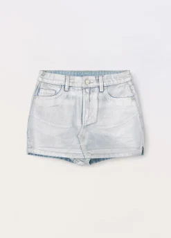 Blukids Gonna pantalone in denim di puro cotone ragazza- Gonne