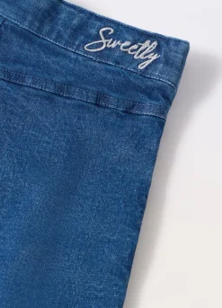 Blukids Gonna pantalone in denim di cotone stretch bambina- Gonne