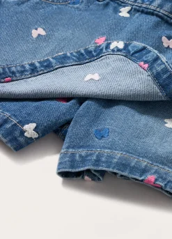 Blukids Gonna pantalone in denim di puro cotone bambina- Jeans
