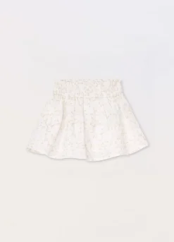 Blukids Gonna ricamata in puro cotone neonata- Gonne