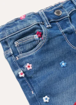 Blukids Jeans con ricami neonata- Jeans