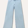 Blukids Jeans in cotone stretch wide leg ragazza- Jeans