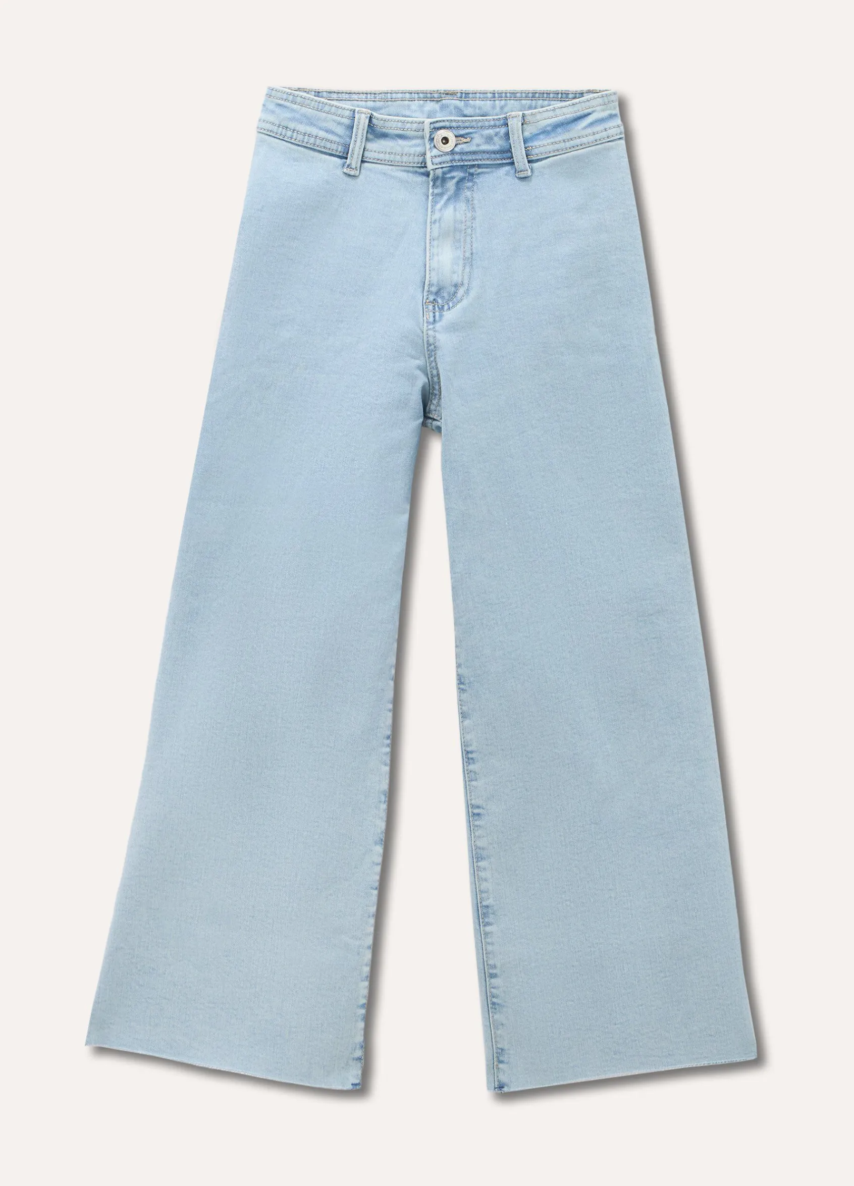 Blukids Jeans in cotone stretch wide leg ragazza- Jeans