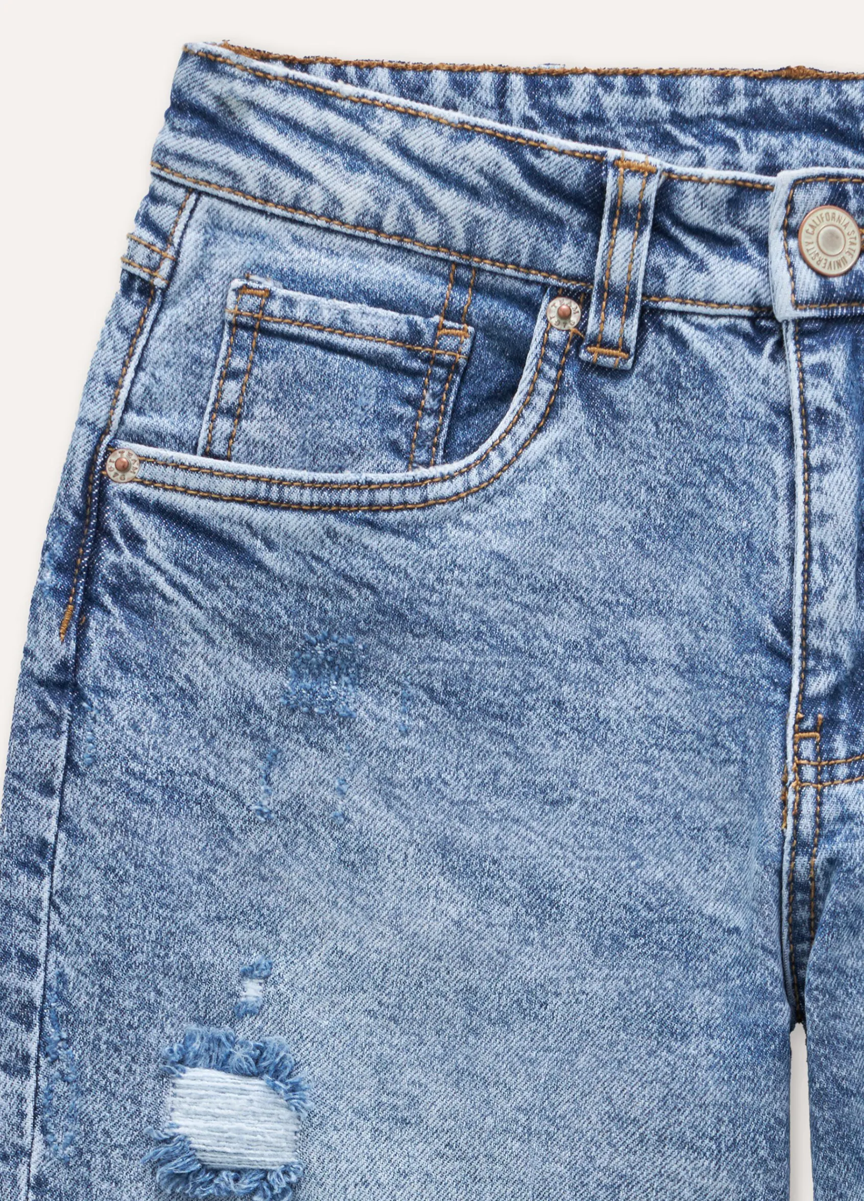 Blukids Jeans ripped in cotone stretch ragazzo- Jeans