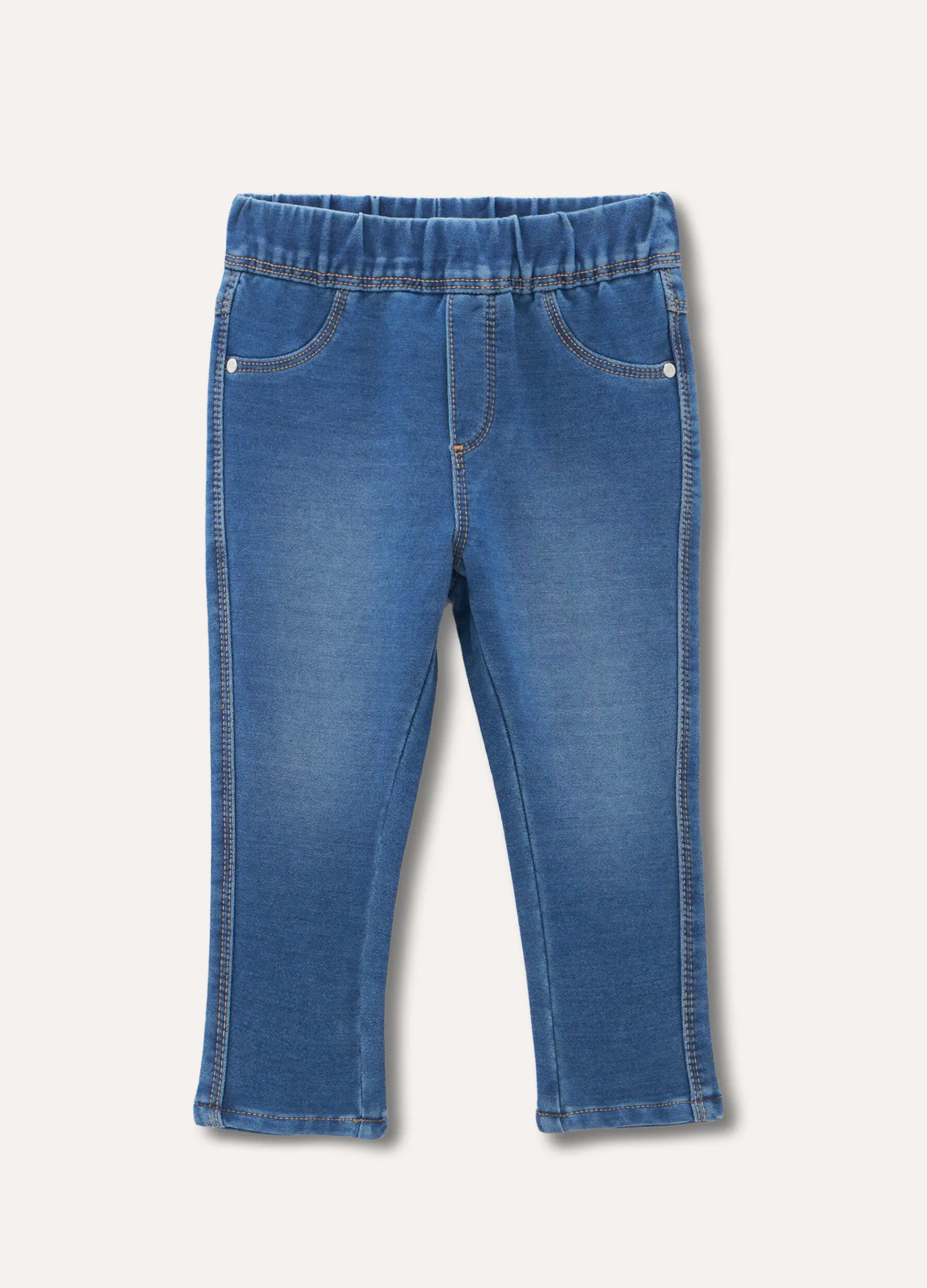 Blukids Jeggings in cotone stretch neonata- Pantaloni