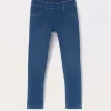 Blukids Jeggings in french terry denim bambina- Leggings