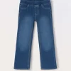 Blukids Jeggings in french terry denim bambina- Leggings
