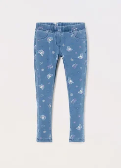Blukids Jeggings in french terry denim bambina- Jeans