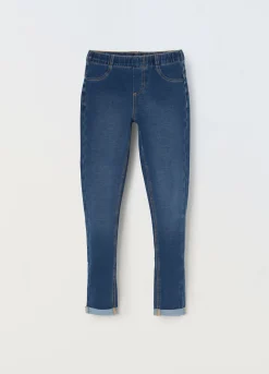 Blukids Jeggings in french terry denim ragazza- Jeans
