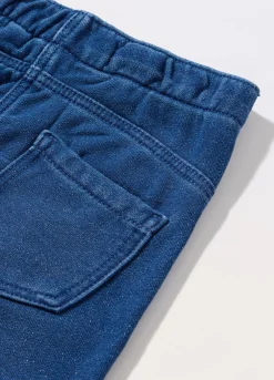Blukids Jeggings in french terry denim bambina- Leggings