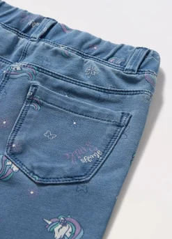Blukids Jeggings in french terry denim bambina- Jeans
