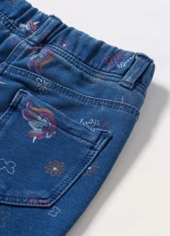 Blukids Jeggings in french terry denim bambina- Leggings
