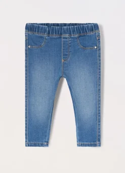 Blukids Jeggings in stretch denim neonata- Jeans