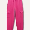 Blukids Jogger cargo in felpa di cotone ragazza- Pantaloni