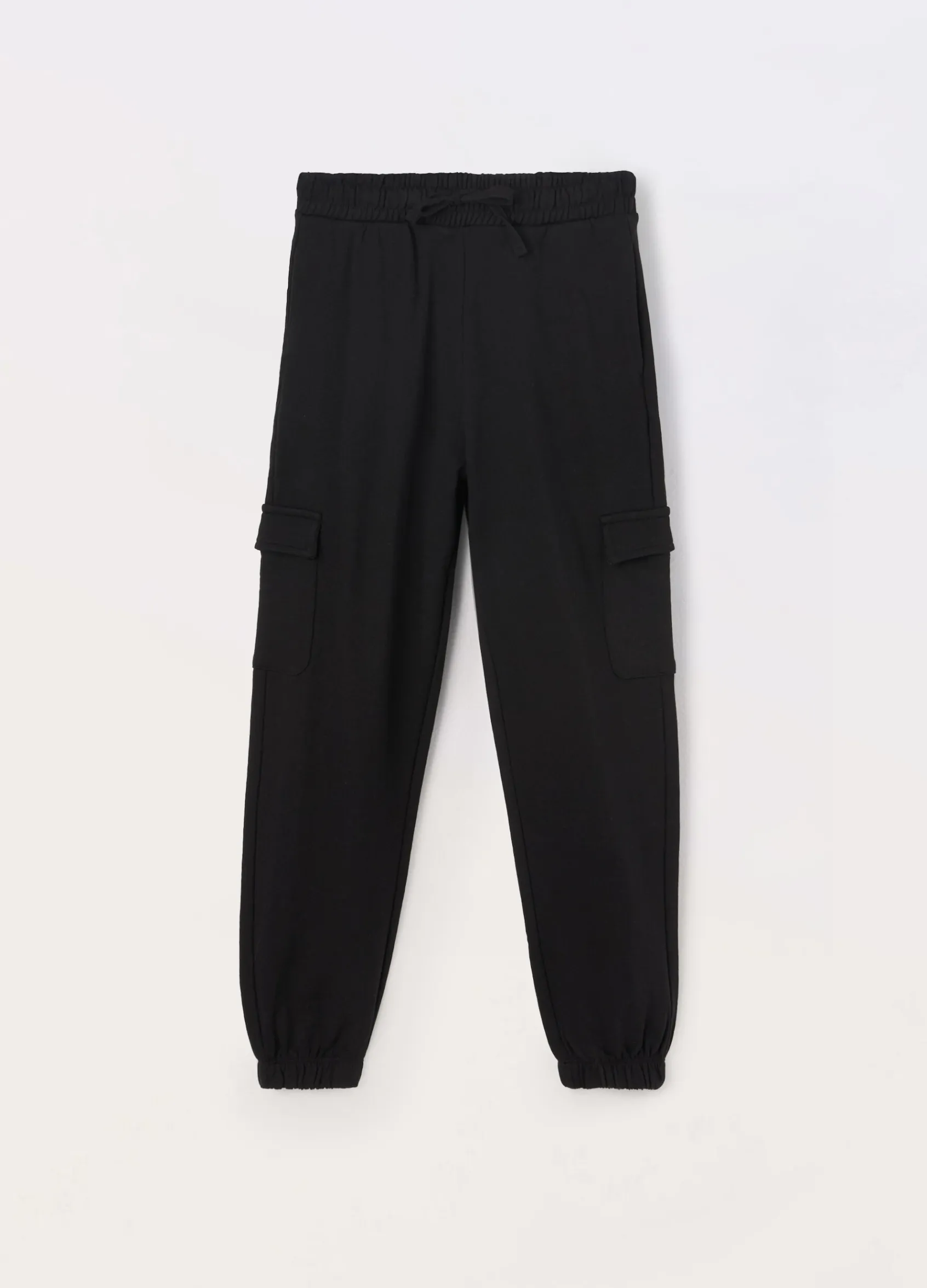 Blukids Jogger cargo in french terry di cotone ragazza- Pantaloni