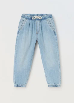 Blukids Jogger in denim di misto cotone bambino-Bambino Jeans