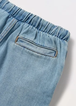 Blukids Jogger in denim di misto cotone bambino-Bambino Pantaloni