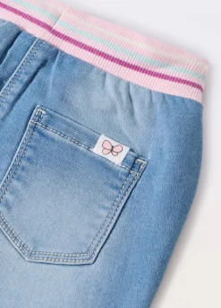 Blukids Jogger in denim misto cotone neonata- Pantaloni