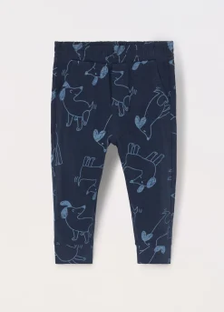 Blukids Jogger in jersey di cotone slub neonato- Pantaloni