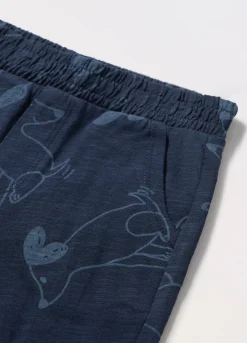 Blukids Jogger in jersey di cotone slub neonato- Pantaloni