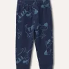 Blukids Jogger in puro cotone con stampa neonato- Pantaloni
